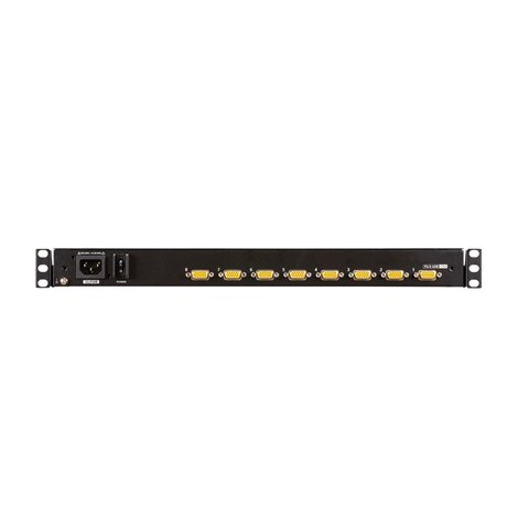 Aten | 8-Port PS/2-USB VGA Single Rail WideScreen LCD KVM Switch | CL3108NX-ATA-AG - 2